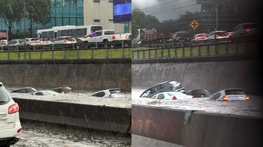 En la intersección de la Panamericana y Avenida Márquez varios autos fueron arrastrados por la corriente y quedaron totalmente sumergidos, en medio del temporal que se registró en esa zona. En la intersección de la Panamericana y Avenida Márquez varios autos fueron arrastrados por la corriente y quedaron totalmente sumergidos, en medio del temporal que se registró en esa zona.