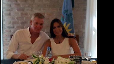 El precandidato a gobernador Francisco de Narváez con Marita Conti, en un reciente encuentro. (FRENTE RENOVADOR)