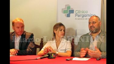 Diego Parra, Lucía Basílico y Alejandro Sánchez, durante el anuncio. (LA OPINION)