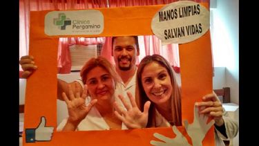 Varios momentos de la realización del test. (CLINICA PERGAMINO)