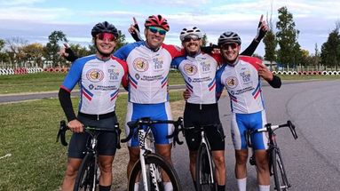 Carlos Anías, Pablo Francini, Sebastián Cianci y Carlos Bagna integran el equipo de Pergamino junto a Juan Segundo Rodríguez.