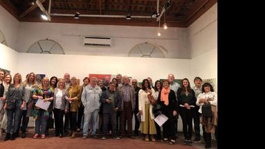 Son 58 los artistas que en esta cuarta edición del arte solidario participaron de la propuesta de Conin. (CENTRO PROVIDENCIA PERGAMINO)