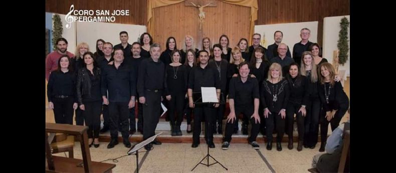 El coro pergaminense del Colegio San José, dirigido por el maestro Agustín Cartabia, estará presente en el Encuentro Nacional de Coros. (CORO SAN JOSE)