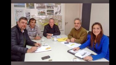 Terrile, González, Ardissone, Conti y Salauati durante la reunión. (FRENTE RENOVADOR)
