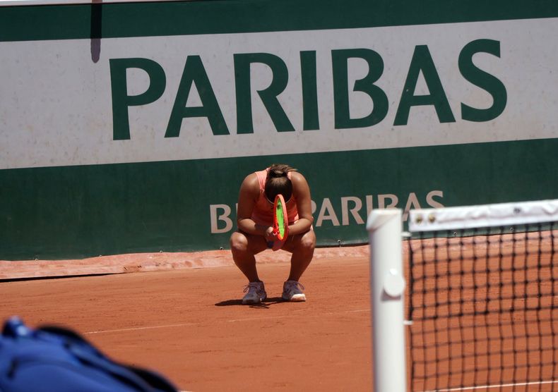 Julia Riera celebra el triunfo ante la rumana Miriam Bulgaru luego de 1h. 08m. de partido. Julia Riera celebra el triunfo ante la rumana Miriam Bulgaru luego de 1h. 08m. de partido.