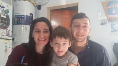 Mariela, Carmichael y Miguel.