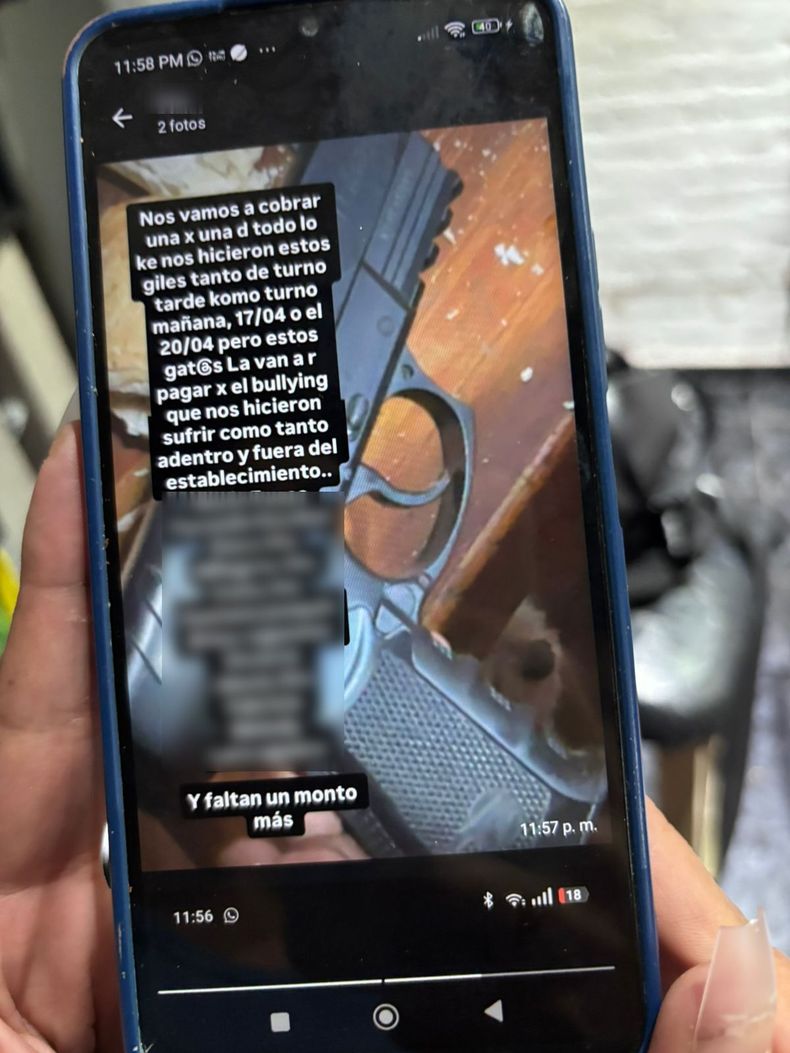 La amenaza del tiroteo dice textual: 