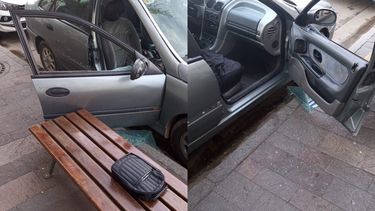 El automóvil Renault Laguna estaba estacionado en San Nicolás Norte. El automóvil Renault Laguna estaba estacionado en San Nicolás Norte.