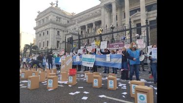 Una manifestación de los tomadores de crédito UVA. Una manifestación de los tomadores de crédito UVA.