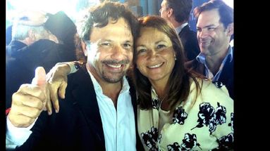 La diputada María del Huerto Ratto junto a Gustavo Sáenz. (FRENTE RENOVADOR)