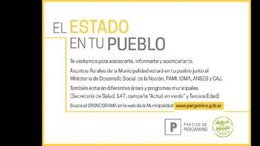 Por segundo año consecutivo este viernes comenzará la recorrida por los pueblos, que se extenderá hasta el 21 de junio.  (GOBIERNO DE PERGAMINO)
