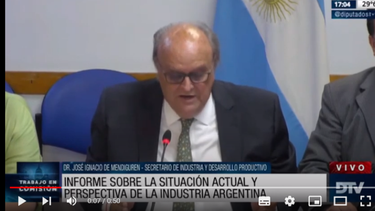 El secretario de Industria y Desarrollo Productivo, José de Mendiguren. El secretario de Industria y Desarrollo Productivo, José de Mendiguren.