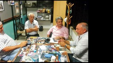 Moser, Azpeitía Martínez y Schiavoni durante la reunión. (LUZ Y FUERZA)