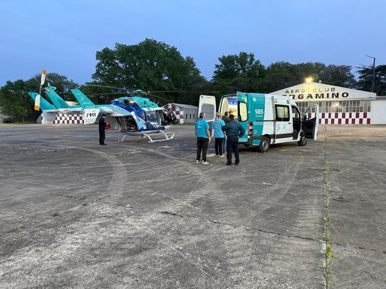 La provincia de Buenos Aires dispuso de un helicóptero para trasladar de urgencia a la niña al Hospital Garrahan de CABA.