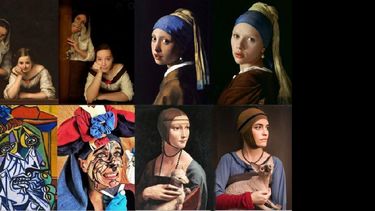 La primera propuesta fue de Anneloes Officier, como un juego para mitigar la vida en aislamiento social que recién comenzaba en Holanda. (TELAM)