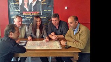 Marita Conti con parte de su equipo que la asesora en seguridad. (PRENSA MARITA CONTI)