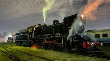 La locomotora 3925 del año 1927 restaurada en los talleres del Ferroclub de Remedios de Escalada. 