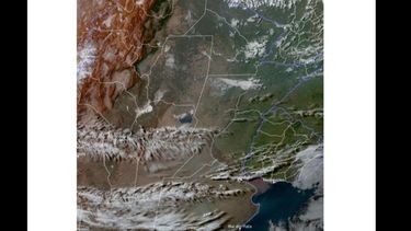 Imagen Geocolor del GOES-16 del 11 de agosto a las 16:40. Imagen Geocolor del GOES-16 del 11 de agosto a las 16:40.