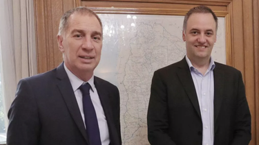 Diego Santilli y Manuel Adorni Diego Santilli y Manuel Adorni