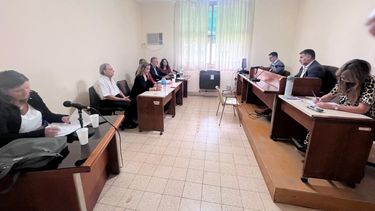 La sala del Juzgado Correccional 2 durante la audiencia de juicio oral. La sala del Juzgado Correccional 2 durante la audiencia de juicio oral.