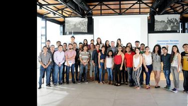Parte del grupo de estudiantes internacionales que estudiarán en la Unnoba. (UNNOBA)