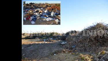 Montañas de ramas de más de dos metros de altura, bolsas de residuos y artefactos rotos.  (LA OPINION)