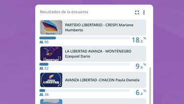 Una de las encuestas que circula por grupos de WhatsApp en Pergamino. Se puede votar de forma ilimitada