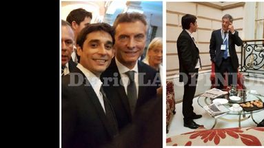 Leandro Moschetti, junto al presidente Mauricio Macri y al ministro de Producción Francisco Cabrera. (Cold Seed Logistic & Quality S.A.)