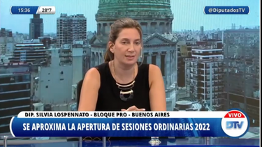 Silvia Lospennato, del bloque PRO, indicó que tiene la expectativa de escuchar al presidente proponer una agenda parlamentaria para el año. Silvia Lospennato, del bloque PRO, indicó que tiene la expectativa de escuchar al presidente proponer una agenda parlamentaria para el año.