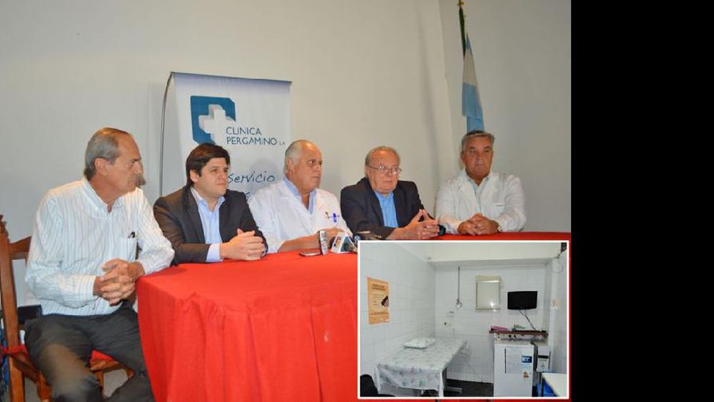 Peretti, Bormioli, Parodi, Peñaloza y Ramella, durante la conferencia de prensa. (LA OPINION)