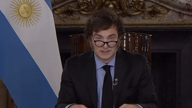 Javier Milei durante la cadena nacional Javier Milei durante la cadena nacional