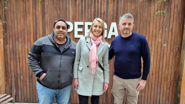 Diego Morello, Paula Bustos y Gustavo Ciuffo en la presentación de los Juegos Cacho Bustos. Diego Morello, Paula Bustos y Gustavo Ciuffo en la presentación de los Juegos Cacho Bustos.