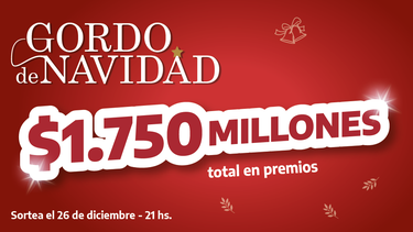 El sorteo del Gordo de Navidad se realizará el día 26 de diciembre a las 21HS. El sorteo del Gordo de Navidad se realizará el día 26 de diciembre a las 21HS.