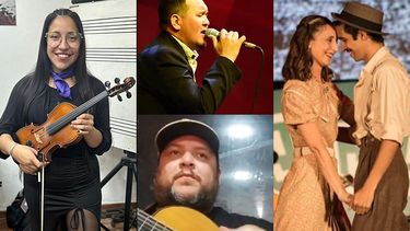 Aldana López, Walter Juárez, Pablo Ivalo y la pareja de danza María Córdoba y Nicolás Giménez. Aldana López, Walter Juárez, Pablo Ivalo y la pareja de danza María Córdoba y Nicolás Giménez.