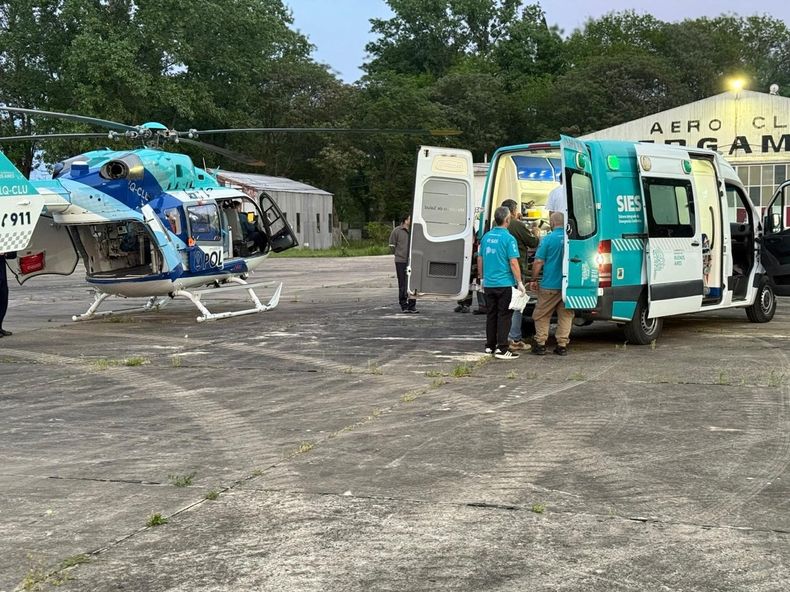 La provincia de Buenos Aires dispuso de un helicóptero para trasladar de urgencia a la niña al Hospital Garrahan de CABA.