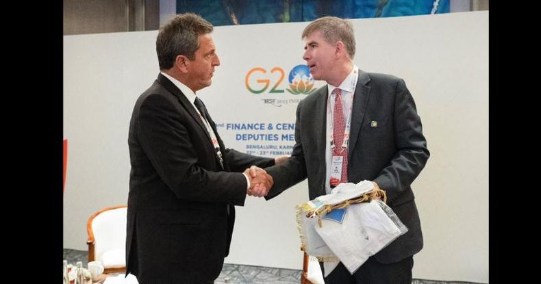 Sergio Massa mantuvo un encuentro con el subsecretario de Asuntos Internacionales del Departamento del Tesoro de Estados Unidos, Jay Shambaugh.