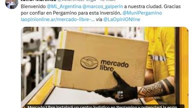 Javier Martínez agradeció el gesto de Marcos Galperín por confiar en Pergamino para instalar un nuevo centro de distribución. Javier Martínez agradeció el gesto de Marcos Galperín por confiar en Pergamino para instalar un nuevo centro de distribución.