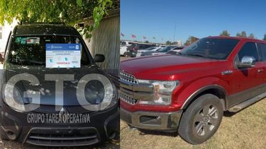 En el marco de la segunda jornada de Expoagro, el GTO de la Comisaría Segunda procedió al secuestro de dos camionetas, una Renault Kangoo sin dominio colocado y una Ford F150, que fueron utilizadas para cometer distintos robos. En el marco de la segunda jornada de Expoagro, el GTO de la Comisaría Segunda procedió al secuestro de dos camionetas, una Renault Kangoo sin dominio colocado y una Ford F150, que fueron utilizadas para cometer distintos robos.