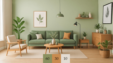 La regla 60-30-10 es una fórmula clásica de diseño de interiores y moda para combinar colores de manera equilibrada y armónica. La regla 60-30-10 es una fórmula clásica de diseño de interiores y moda para combinar colores de manera equilibrada y armónica.