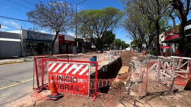 La obra del Colector Norte. Suspendida por falta de pago.