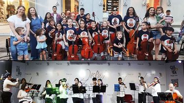 Espacios de Educación CheloSuzuki y Ensamble Clave de Dos se unen en un concierto en la Peatonal. Espacios de Educación CheloSuzuki y Ensamble Clave de Dos se unen en un concierto en la Peatonal.