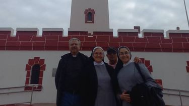 Marcelo Méndez, Madre Angelina Orué y la Madre Lidia González en Vallenar.