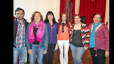 Luis Giustozzi, Claudia Torregrosa, Andrea Medina, Anabella Raschia, Lorena Gennero y Celia Segovia. (LA OPINION)