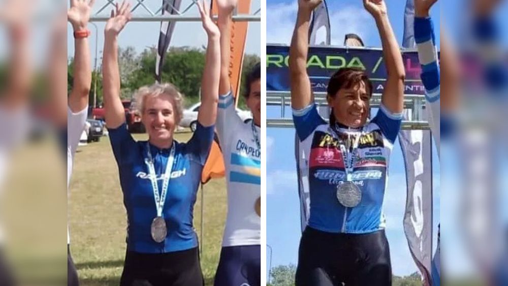 María Rodríguez y Graciela Torres durante la premiación en Sierra de los Padres. María Rodríguez y Graciela Torres durante la premiación en Sierra de los Padres.