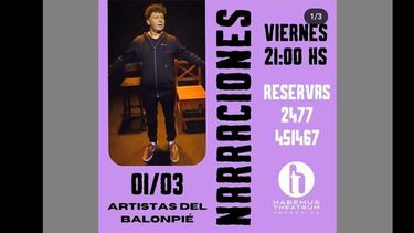 Este viernes en Habemus Theatrum se presenta Artistas del balompié. Este viernes en Habemus Theatrum se presenta Artistas del balompié.