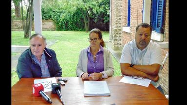 Carlos Genoud, Inés Spiatta y Sergio Pizarro presentaron el nuevo espacio de la Secretaría de la Producción. (LA OPINION)