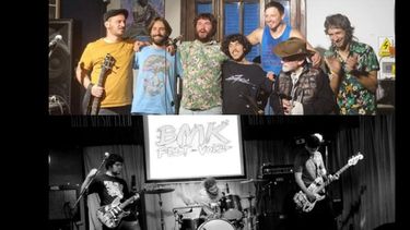 Jorge Miguel con su grupo y la banda Plantabaja. Jorge Miguel con su grupo y la banda Plantabaja.