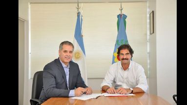 Alejandro Rodríguez y Leonardo Sarquis, en otra reunión. (DIB)