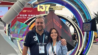 Feria de Canton: Andrés Fiorino y Leticia Di Trento, los pergaminenses en China.