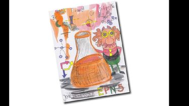 La tarjeta confeccionada por alumnos de la Escuela Nº 5. (FUNDACION SANTIAGO LAGUIA)